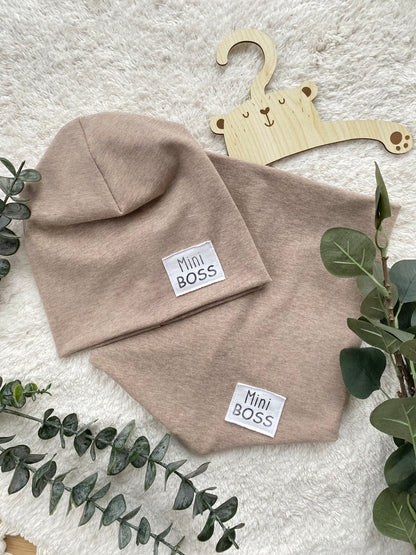 Dein Design | Label Beanie | Used-Look & Leder | Dreieckloop