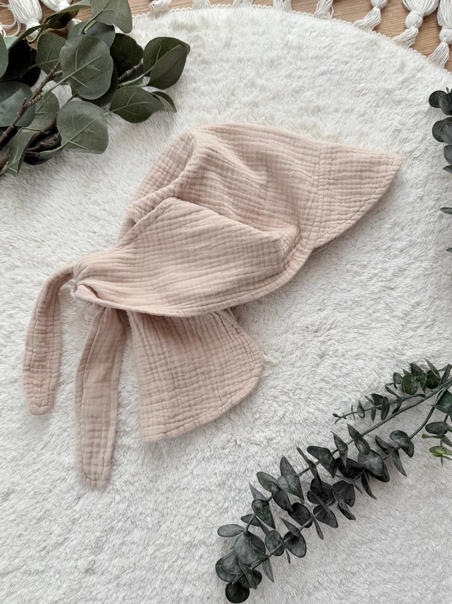 Musselin Bandana Kopftuch für Baby & Kinder | Sonnenschutz | Sonnenhut XL Nackenschutz