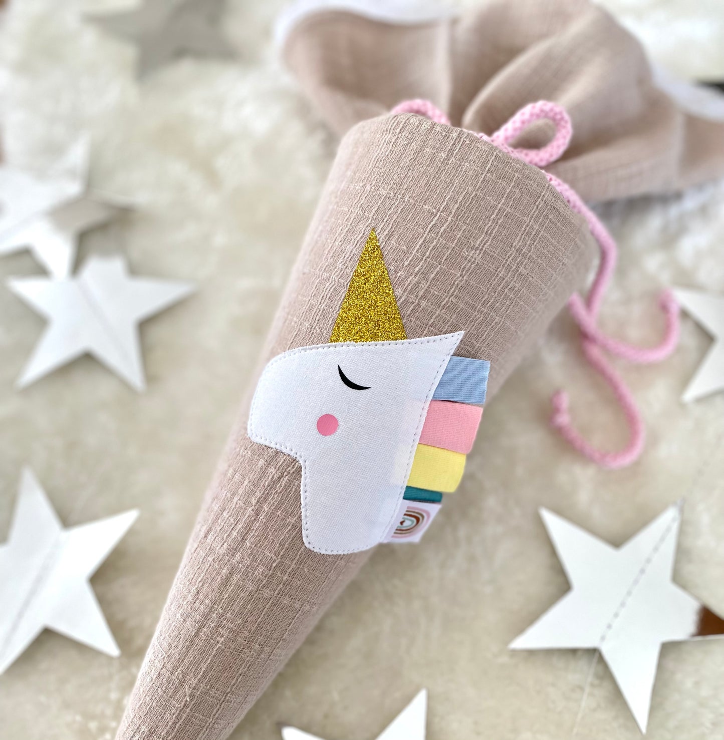 Geschwistertüte | Kitatüte | Zuckertüte | 35 cm | Einhorn
