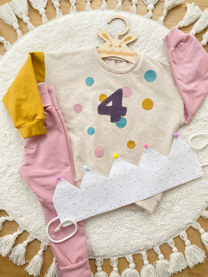 Geburtstagspullover | Konfetti | Oversized Sweater | Color-Blocking