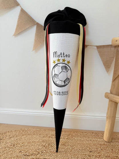 Schultüte WM | Fußball | Deutsche Fußballnationalmannschaft | Junge | Nationalmannschaft | 70 cm | Einschulung | Erster Schultag