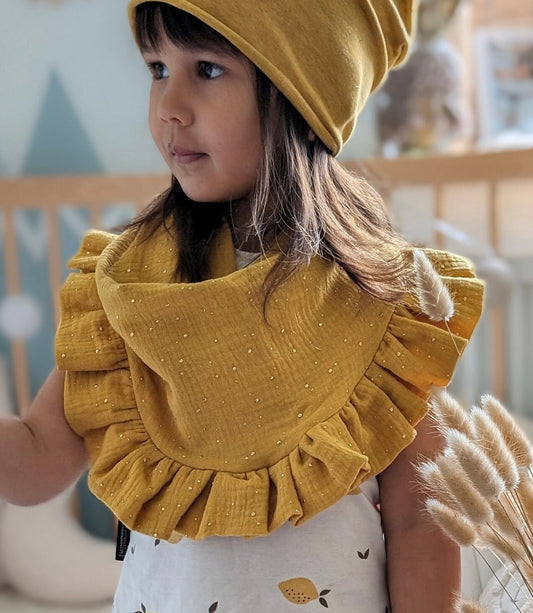 Vintage Loop | Musselinloop | Goldene Punkte | Sommerloop | Glitzer