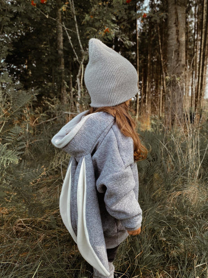 Dein Design | Oversized Wollwalk Windbreaker | Hase | 100% Schurwolle Schafwolle
