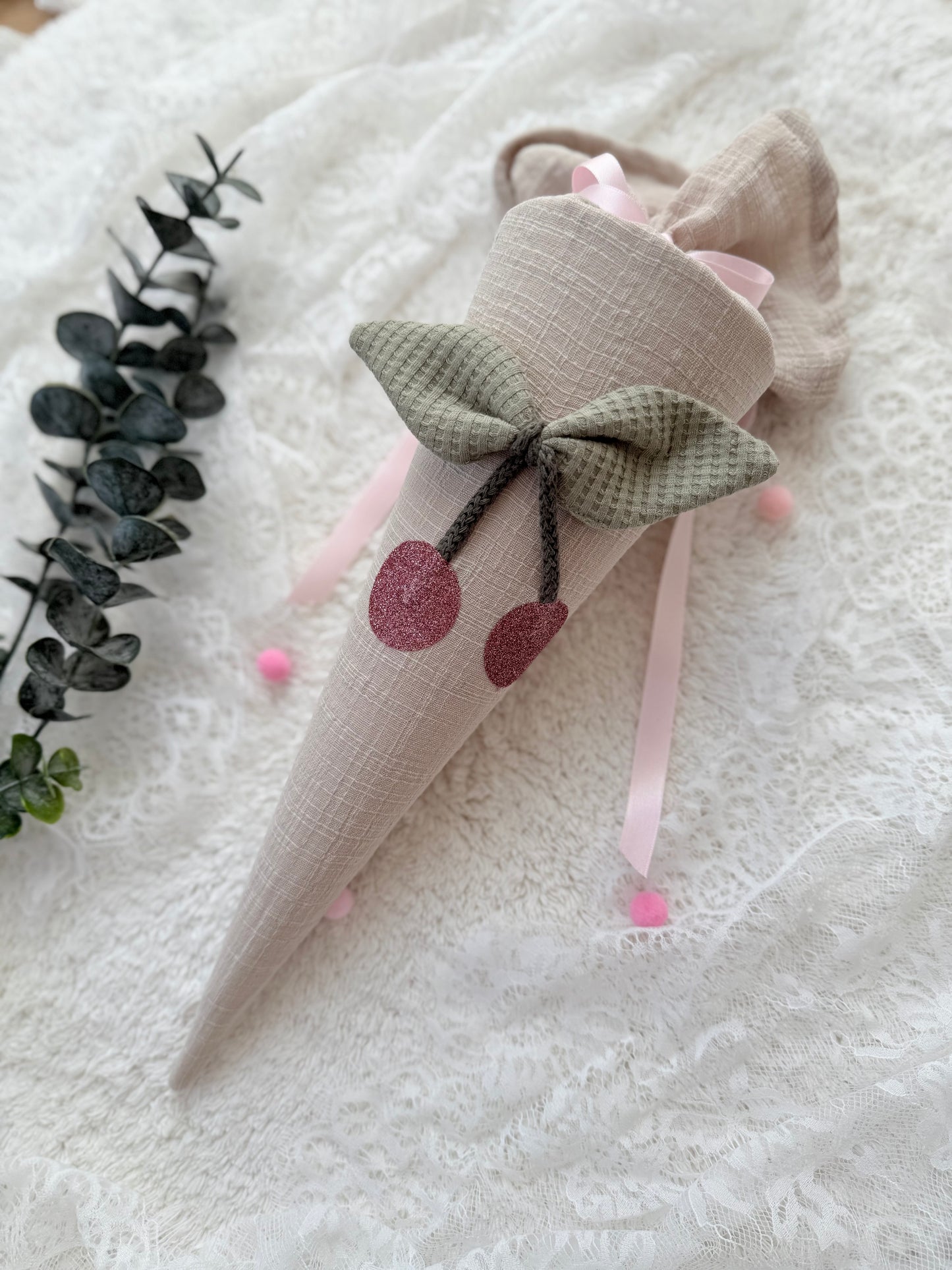 Geschwistertüte | Kitatüte | Weiterführende Schule | 35 cm | Kirsche