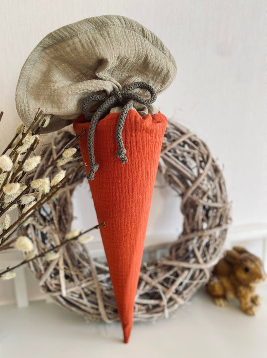 Zuckertüte 35 cm | Osternest Karotte| Individuelle Geschenkverpakung