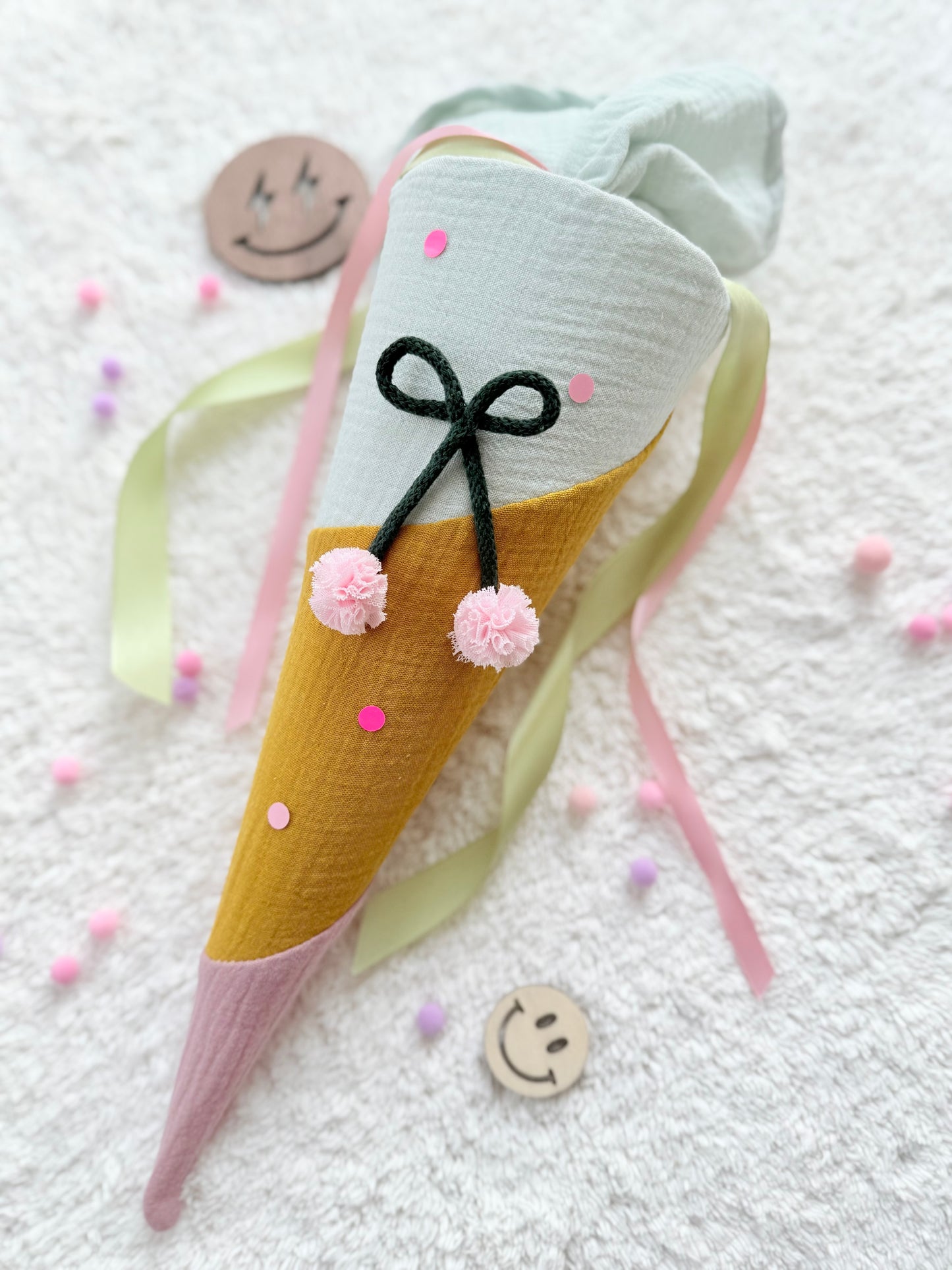 Geschwistertüte Einschulung | Kirsche | Weiterführende Schule | 35 cm |