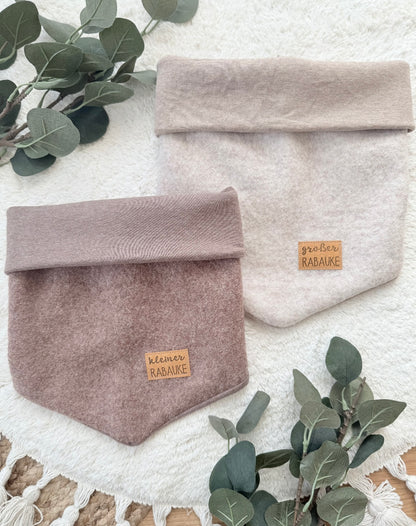 Dein Design | Wollwalk Dreieckloop | Used-Look & Leder Label