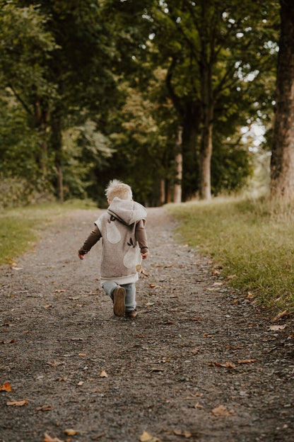 Wollwalk Weste Birne | Walkweste | Schurwolle