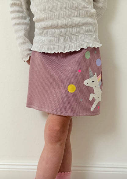 Rock | Skaterrock | 100% Baumwolle Waffelstrick | Einhorn