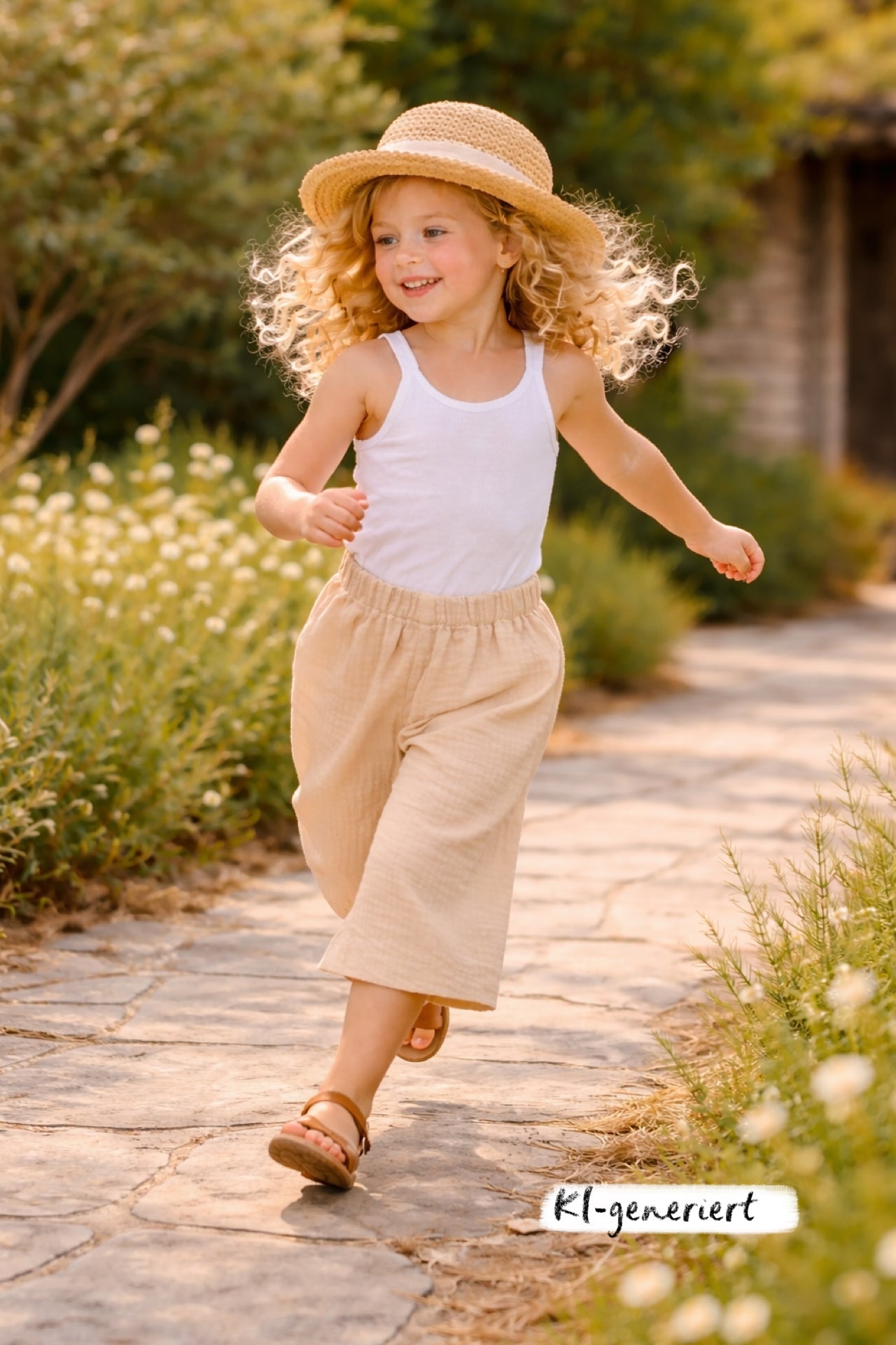 Kinderhose Culotte 7/8 – Weite Sommerhose aus Musselin
