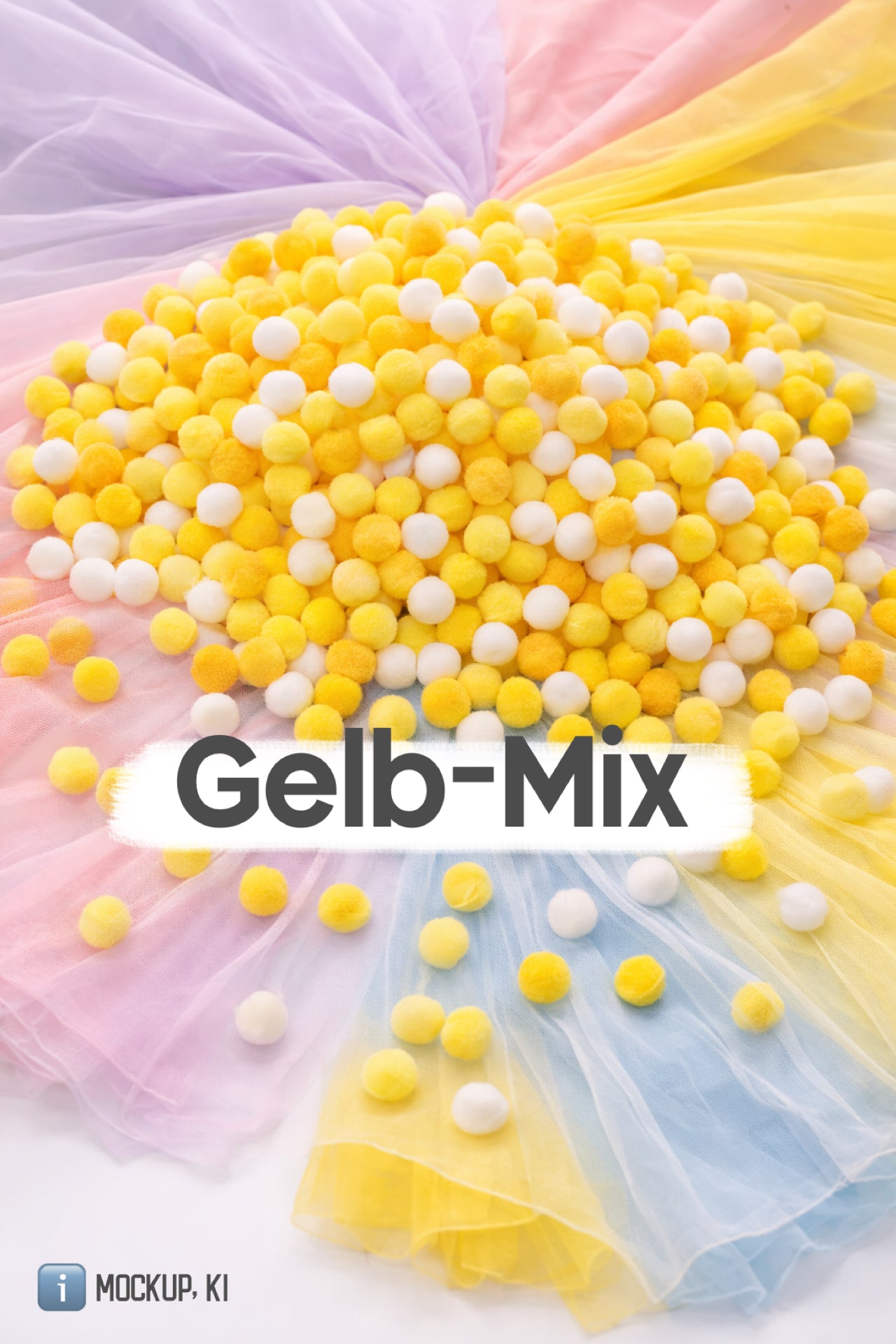 Dein Design personalisierte Pompon-Tüllschleife für Schultüte (70 cm), Kita- & Geschwistertüten (35 cm)
