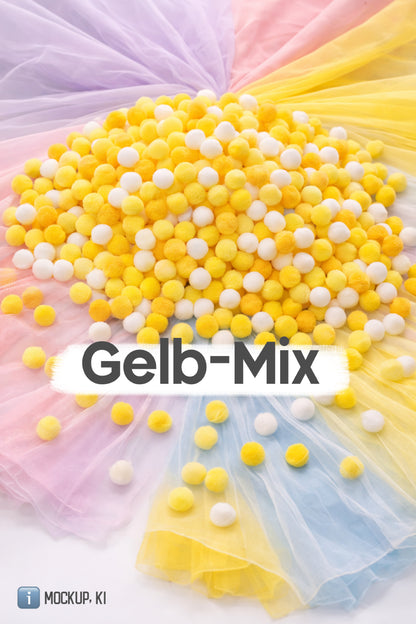 Dein Design personalisierte Pompon-Tüllschleife für Schultüte (70 cm), Kita- & Geschwistertüten (35 cm)