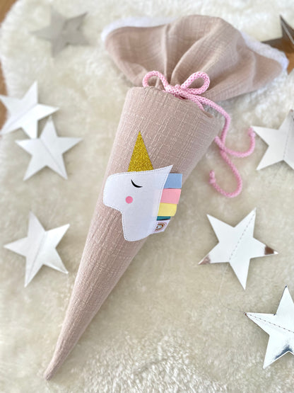Geschwistertüte | Kitatüte | Zuckertüte | 35 cm | Einhorn