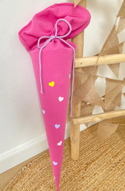 Dein Design | Schultüte Herzen 70 cm | Herz | Geschwistertüte 35 cm |