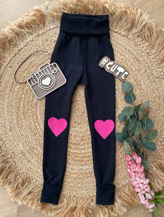 Dein Design | Skinny Fit | Knie Patch Herz | Alle Farben | Sommer & Winter