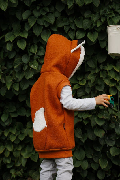 Wollwalk Weste Fuchs | Walkweste | Schurwolle