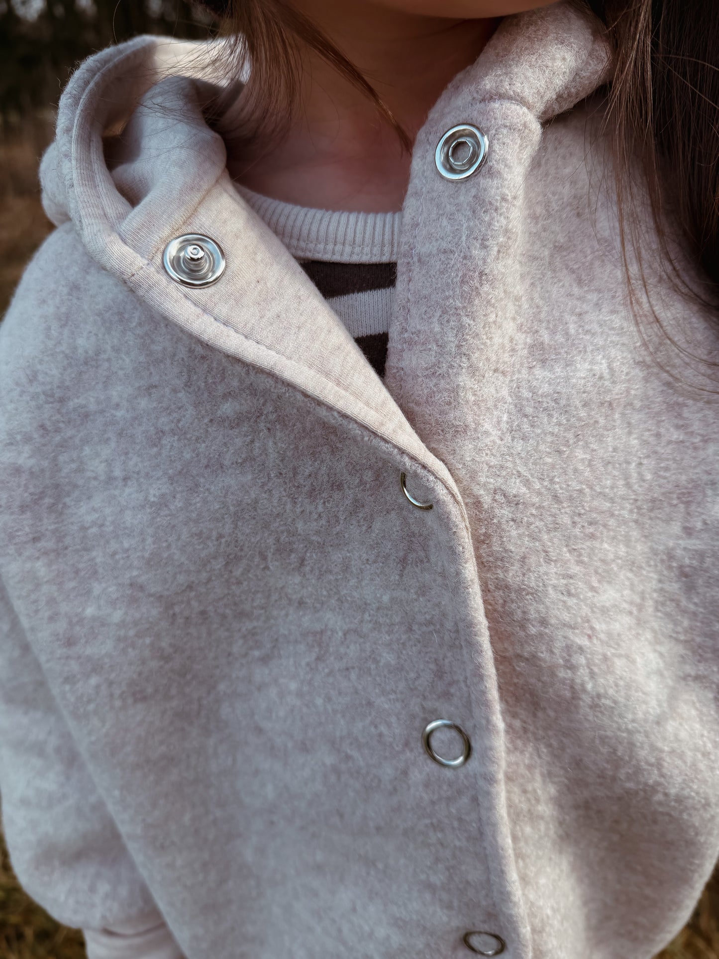 Oversized Walkjacke | Walkmantel | Hase | 100% Schurwolle