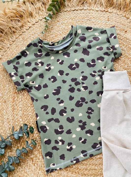 Oversized Shirt | Leo Print | Bambus Baumwolle