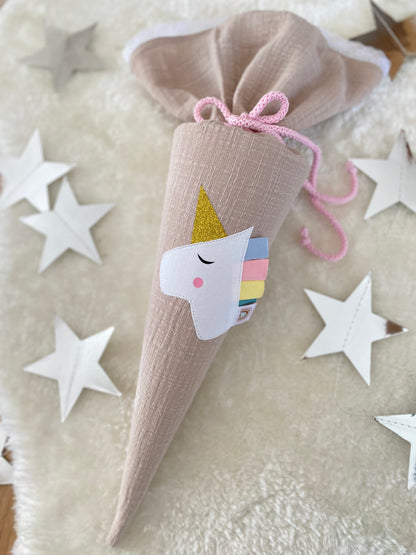 Geschwistertüte | Kitatüte | Zuckertüte | 35 cm | Einhorn