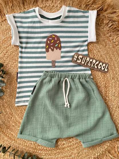 Dein Design | Loose Fit Shorts |  Slub Musselin