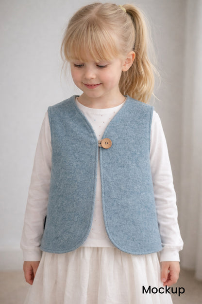 Handmade Basic Walkweste Kinder | Wollwalk | Walkweste