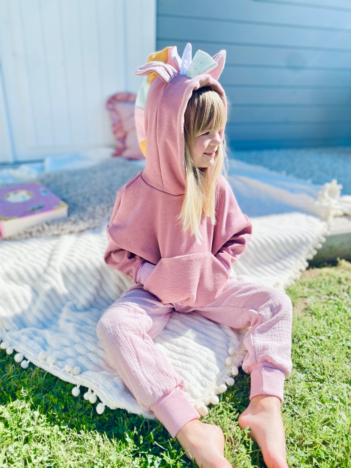 Einhorn Oversized Kuschelhoodie aus  Alpenfleece | Geburtstagspullover Option!