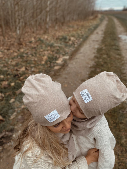 Dein Design | Used-Look Label Beanie | Dreieckloop | Damen und Herren | Perfekt für den Partnerlook