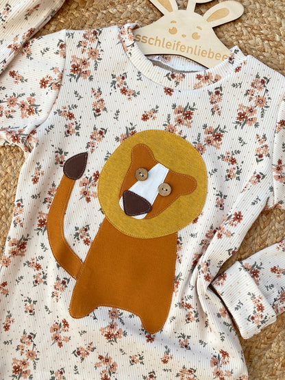 Longsleeve ab Körpergröße 80 cm | Applikation Löwe