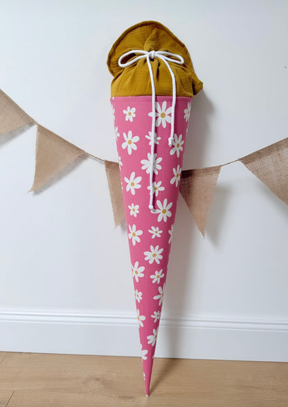 Blumen Schultüte 70 cm oder Geschwistertüte 35 cm