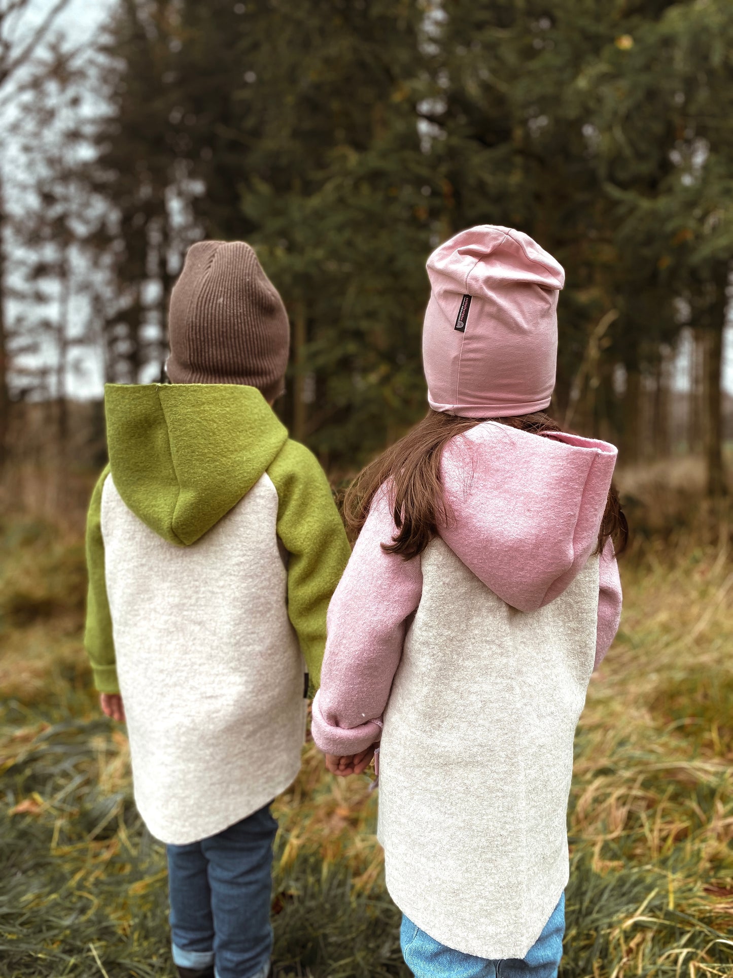 Dein Design | Wollwalk Raglan Hoodie | Retro | 100% Schurwolle Schafwolle