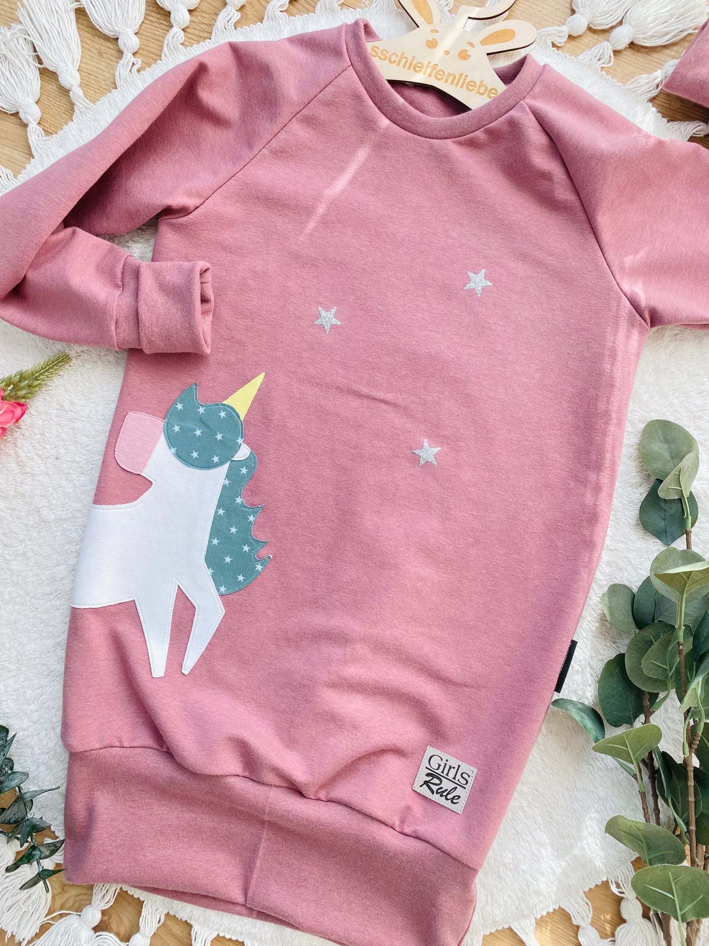 Sweatkleid  | Einhorn Applikation | Girls Rule