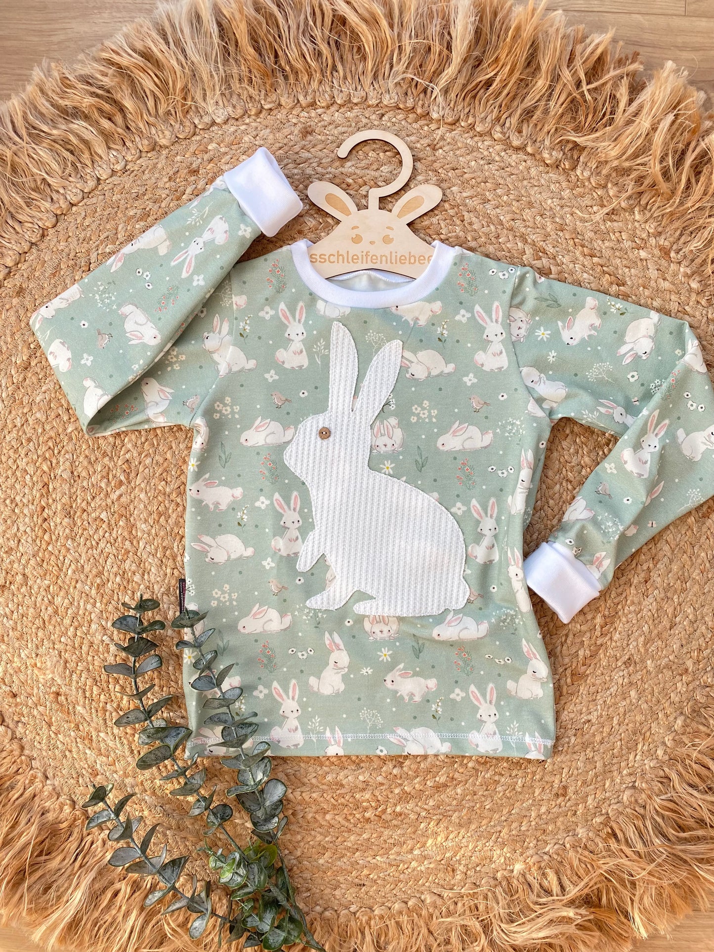 Longsleeve ab Körpergröße 80 cm | Applikation Hase