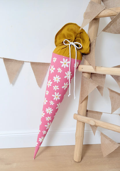 Blumen Schultüte 70 cm oder Geschwistertüte 35 cm