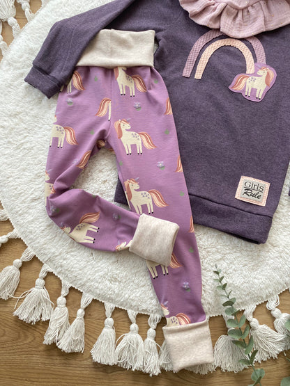 Skinny Fit | Einhorn | Glitzer