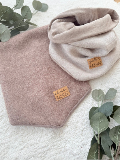 Dein Design | Wollwalk Dreieckloop | Used-Look & Leder Label