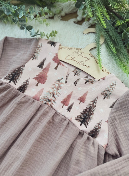 Oversized Kleid | Weihnachtskleid | Musselin | Altrosa Vintage