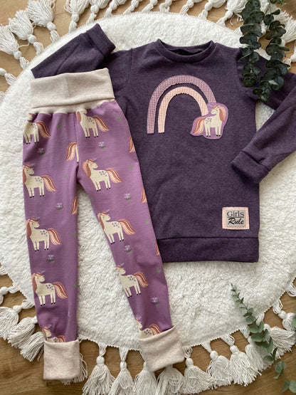 Skinny Fit | Einhorn | Glitzer