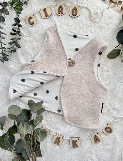 Handmade Wollwalk-Weste „Wäldchen“ für Kinder aus Schurwolle | Walkweste für Kinder