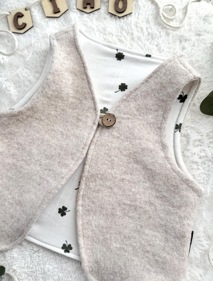 Handmade Wollwalk-Weste „Wäldchen“ für Kinder aus Schurwolle | Walkweste für Kinder