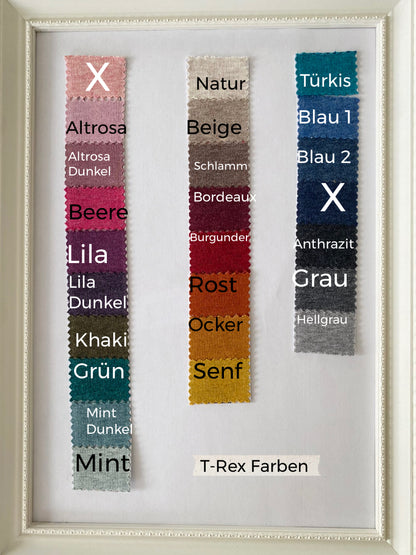 Dein Design Musselin Schultüte 70 cm, T-Rex, Dinosaurier, Dino – personalisiert inkl. Rohling, optional mit Kissen