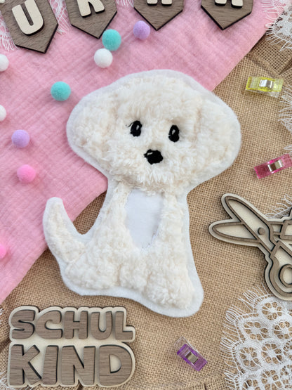Aufnäher Applikation Hund „Bonnie“ für die Schultüte