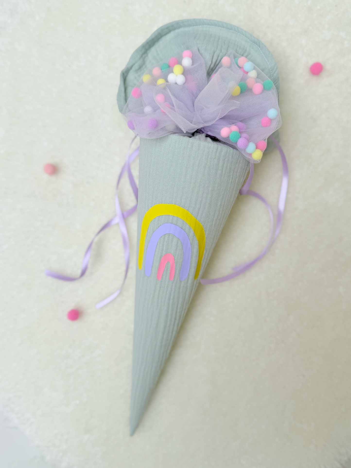 Dein Design | Pompon-Schleife für Schultüten ab 70 cm & 35 cm