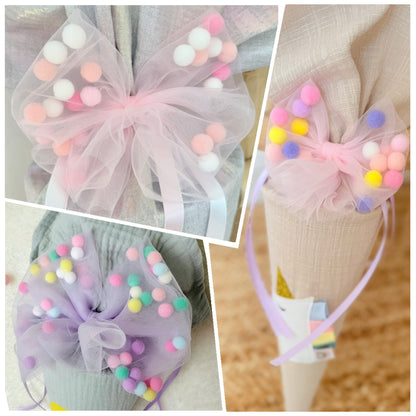 Dein Design | Pompon-Schleife für Schultüten ab 70 cm & 35 cm