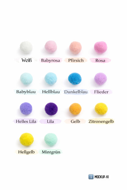 Dein Design Tüllschleife - Pompon Schleife für Schultüte (70 cm), Kita- & Geschwistertüten (35 cm)