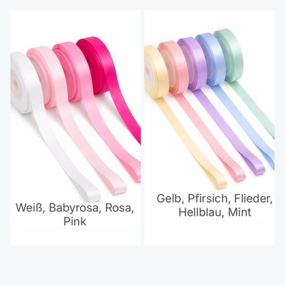 Dein Design personalisierte Pompon-Tüllschleife für Schultüte (70 cm), Kita- & Geschwistertüten (35 cm)
