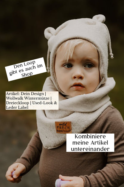 Dein Design | Bärchenmütze | Wollwalk Wintermütze | Sturmmütze