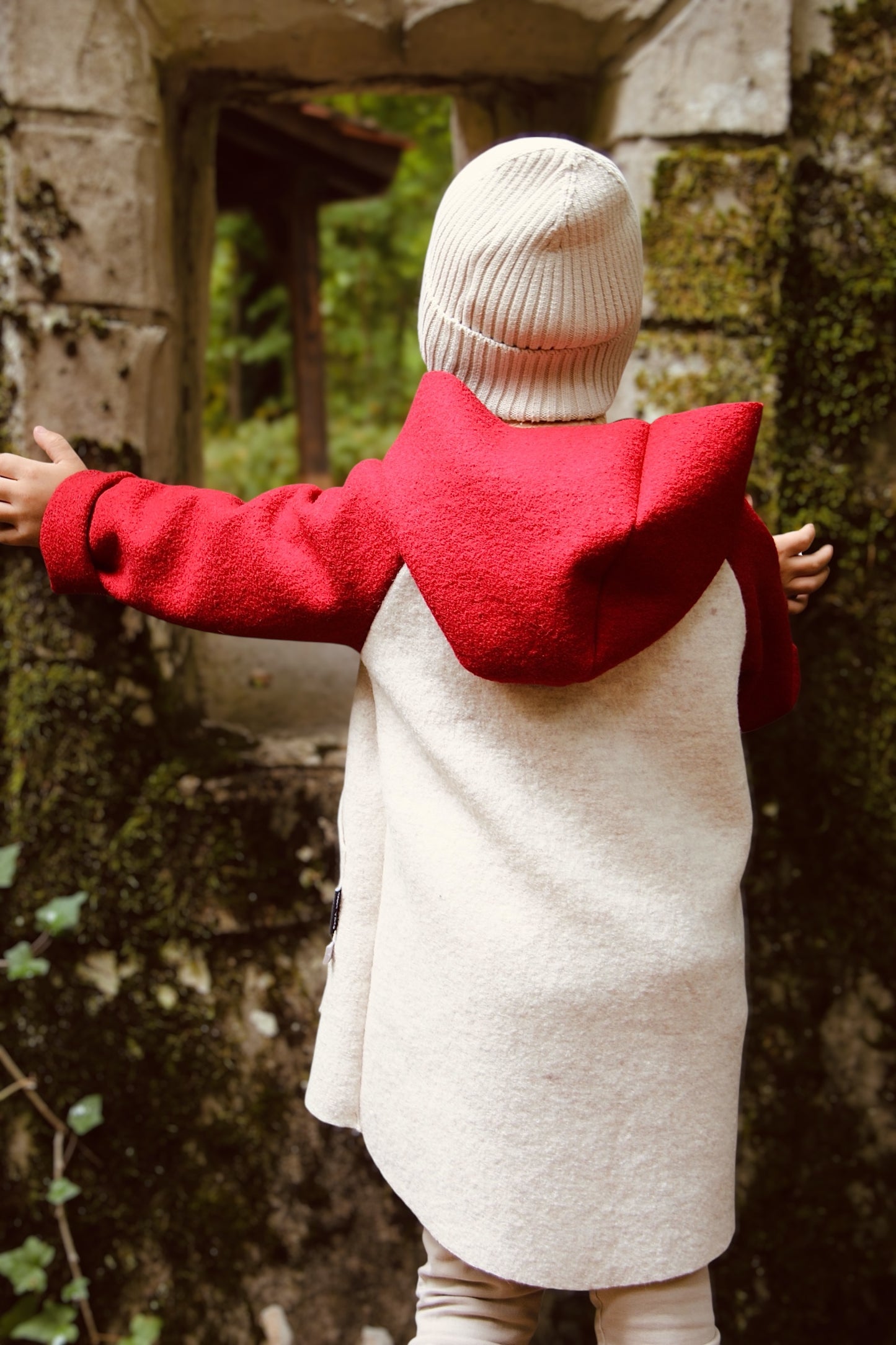 Dein Design | Wollwalk Raglan Hoodie | Retro | 100% Schurwolle Schafwolle