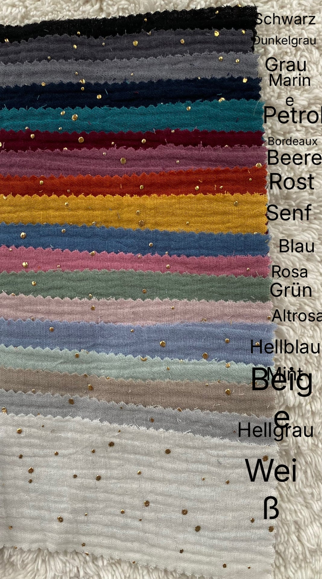 Basic Musselin Schultüte mit goldenen Punkten 70 cm , viele Farben, personalisierbar, Kisseninlett