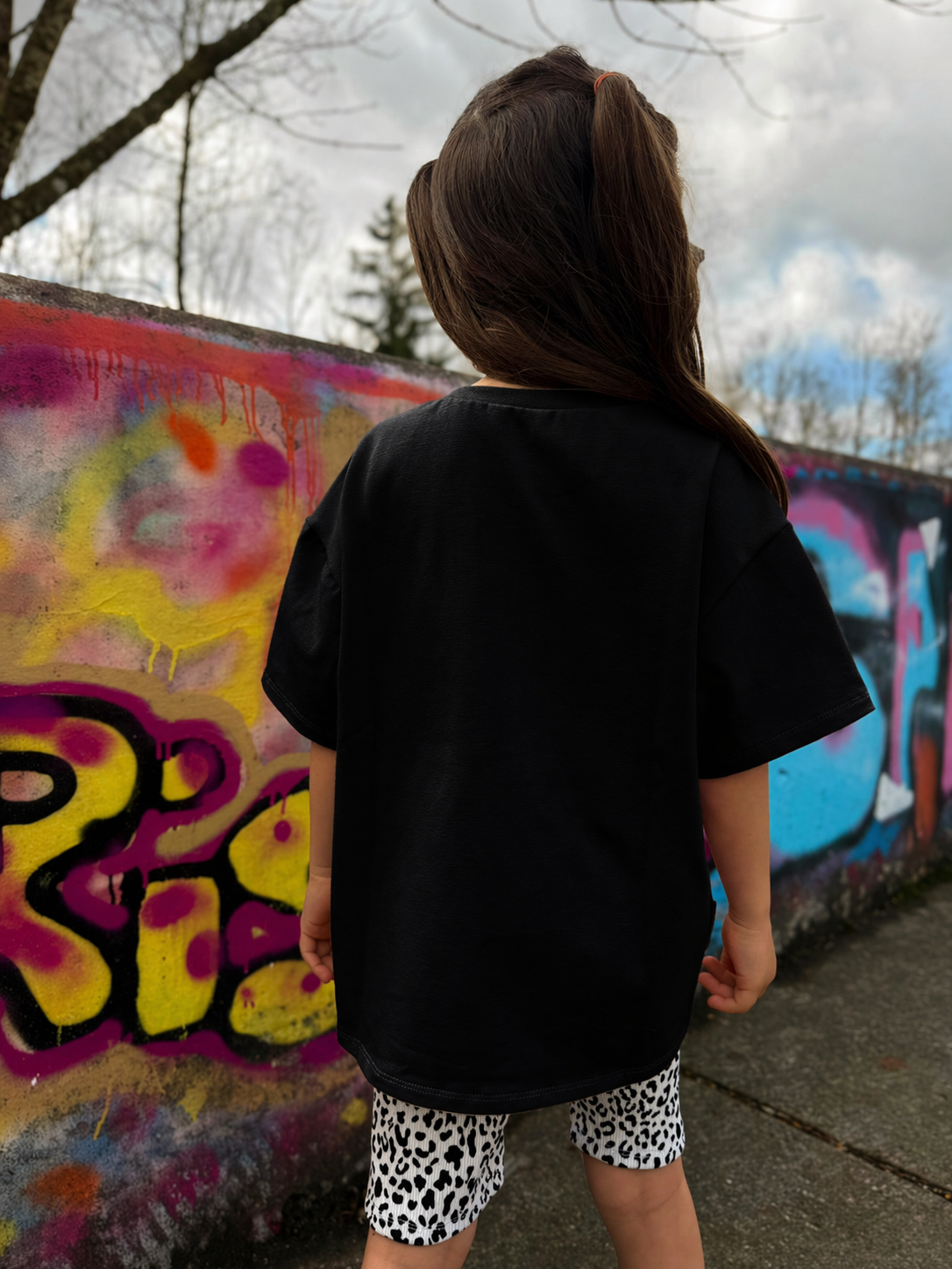 Basic Oversized T-Shirt, weite Passform Loose Fit für Mädchen und Jungen, individuelle Farbwahl