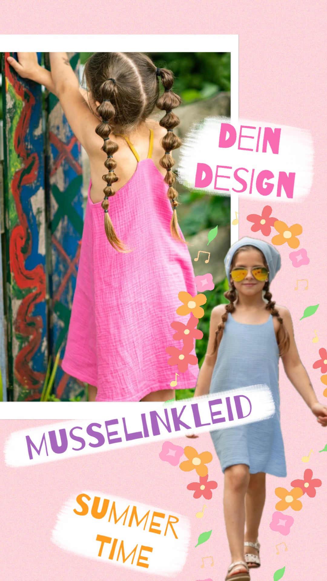 Dein Design | Musselin Trägerkleid | Strandkleid